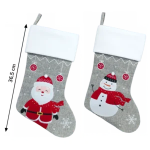 botte style lin gris et broderies 2ass de la marque NOEL EN FOLIE. Réf. NBDT205.